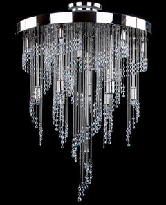 L435CLN spiral crystal pendant light