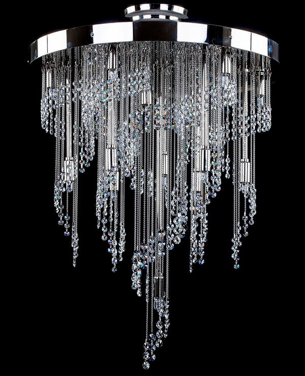 L435CLN spiral crystal pendant light