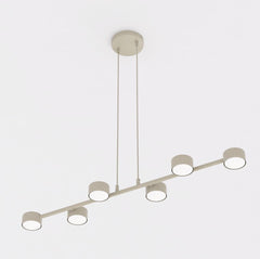 Suspension Megara 6 lumières beige
