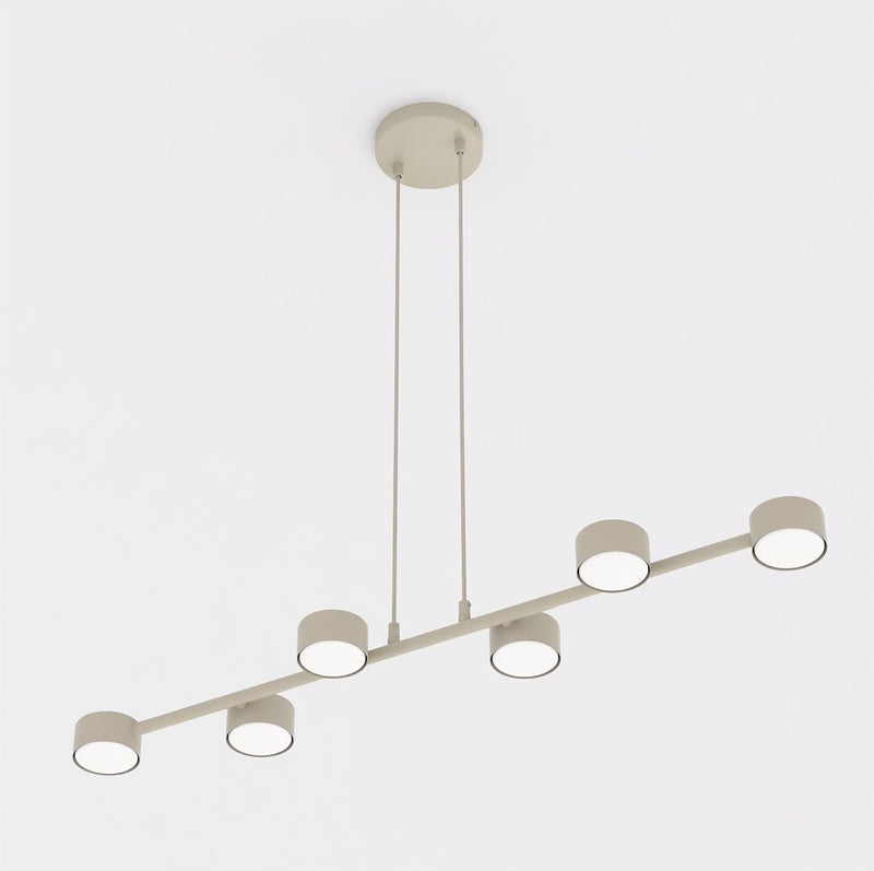 Suspension Megara 6 lumières beige