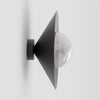 Applique murale Mono noire, verre graphite, H 30 cm