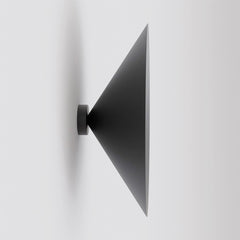 Applique murale Mono noire, verre blanc, H 50 cm