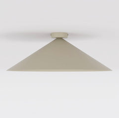 Plafonnier Mono beige, verre ambré, H 50 cm