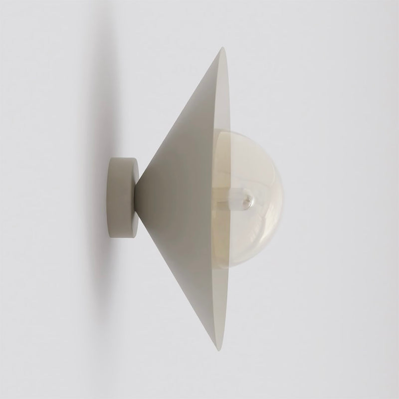 Applique murale Mono beige, verre ambré, H 30 cm