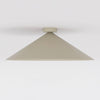 Plafonnier Mono beige, verre blanc, H 50 cm