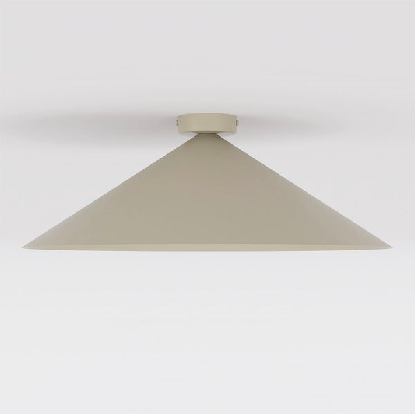 Plafonnier Mono beige, verre blanc, H 50 cm