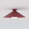 Plafonnier Mono bordeaux, verre bordeaux, H 40 cm