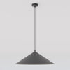 Suspension Mono noire, verre graphite, H 50 cm