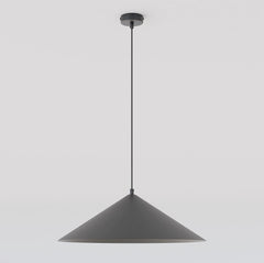 Suspension Mono noire, verre graphite, H 50 cm