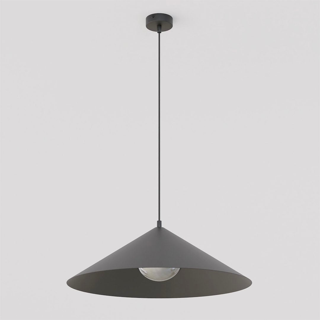Vue en contre-plongée montrant le diffuseur en verre et l'intérieur de l'abat-jour.