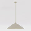 Suspension Mono beige, verre blanc, H 50 cm