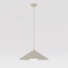 Suspension Mono beige, verre blanc, H 40 cm