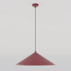 Suspension Mono bordeaux, verre blanc, H 50 cm