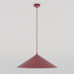 Suspension Mono bordeaux, verre blanc, H 50 cm
