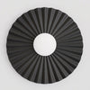 Applique murale Umbra noire, verre blanc, P 35 cm