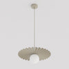 Suspension Umbra beige, verre blanc