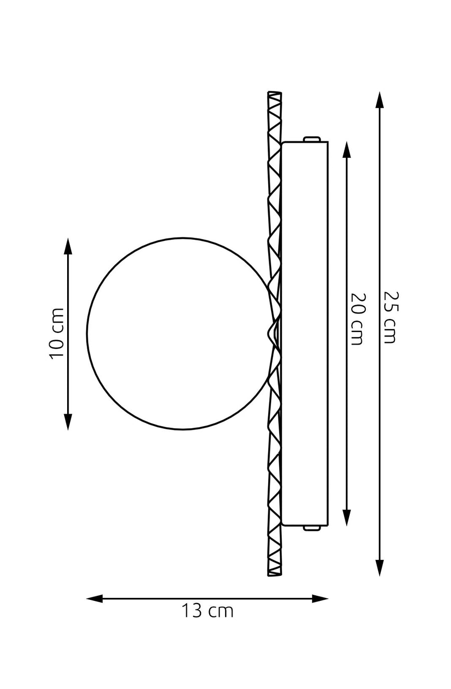 Applique murale Umbra beige, verre blanc