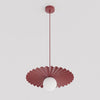 Suspension Umbra bordeaux, verre blanc
