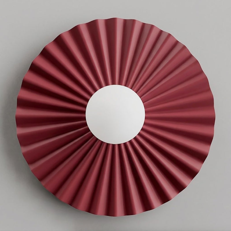 Applique murale Umbra bordeaux, verre blanc, P 35 cm