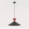 Suspension Ralf noire et bordeaux, H 40 cm