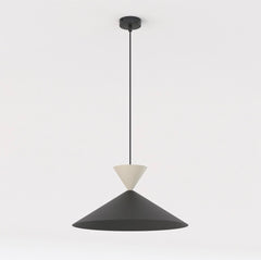 Suspension Ralf noire et beige, H 40 cm