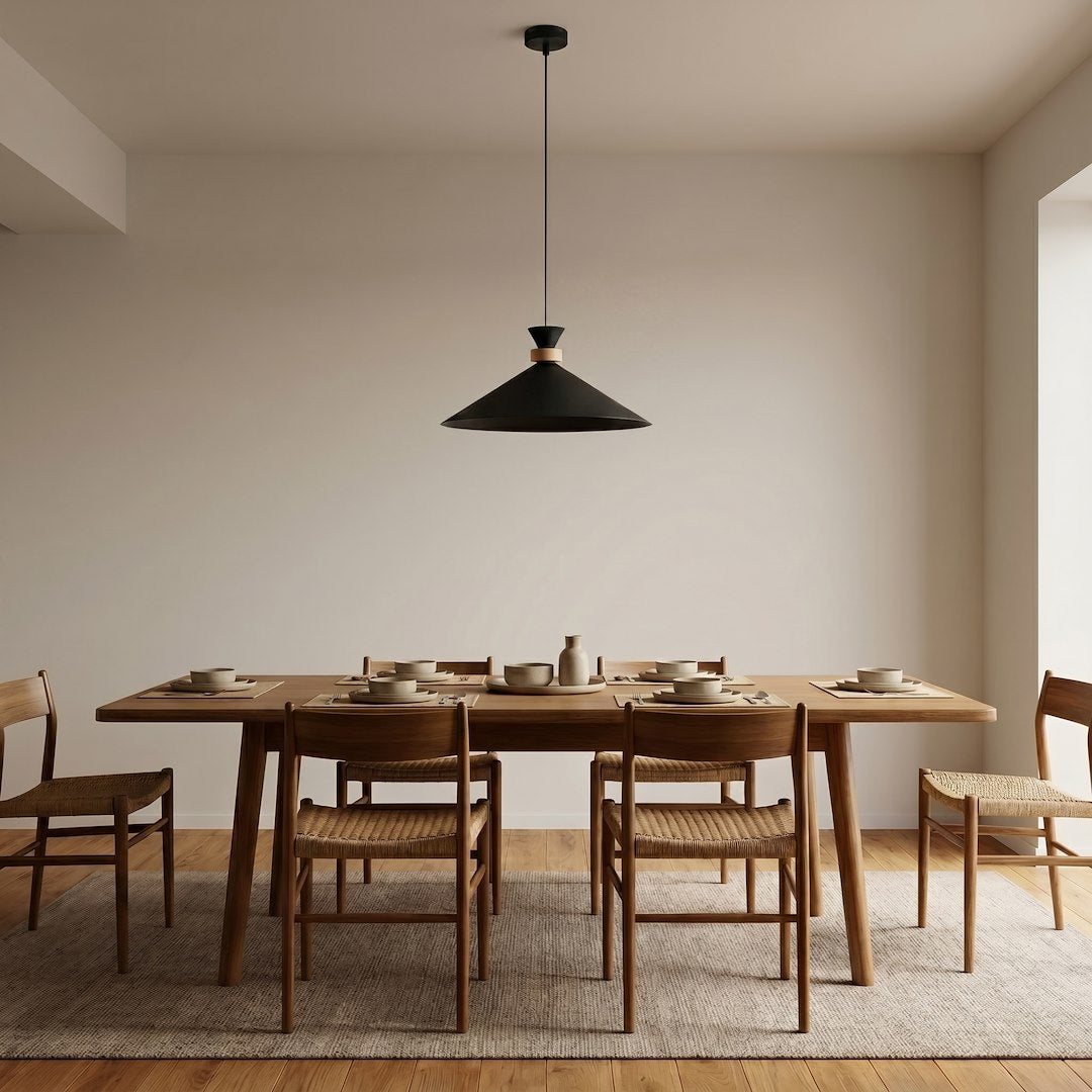 Suspension Olivo noire, H 40 cm