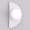 Applique murale Flora blanche, verre blanc
