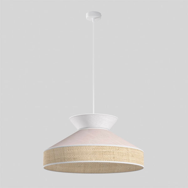 Suspension Siesta blanche, rotin