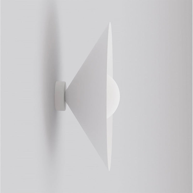 Applique murale Mono blanche, verre blanc, H 40 cm