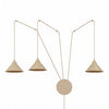 Suspension Abramo 3 lumières beige