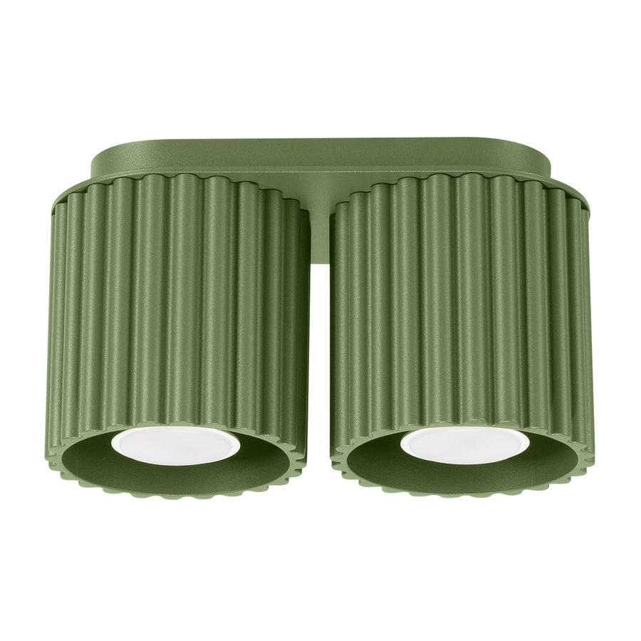 Plafonnier AURA 2 GU10 Vert olive