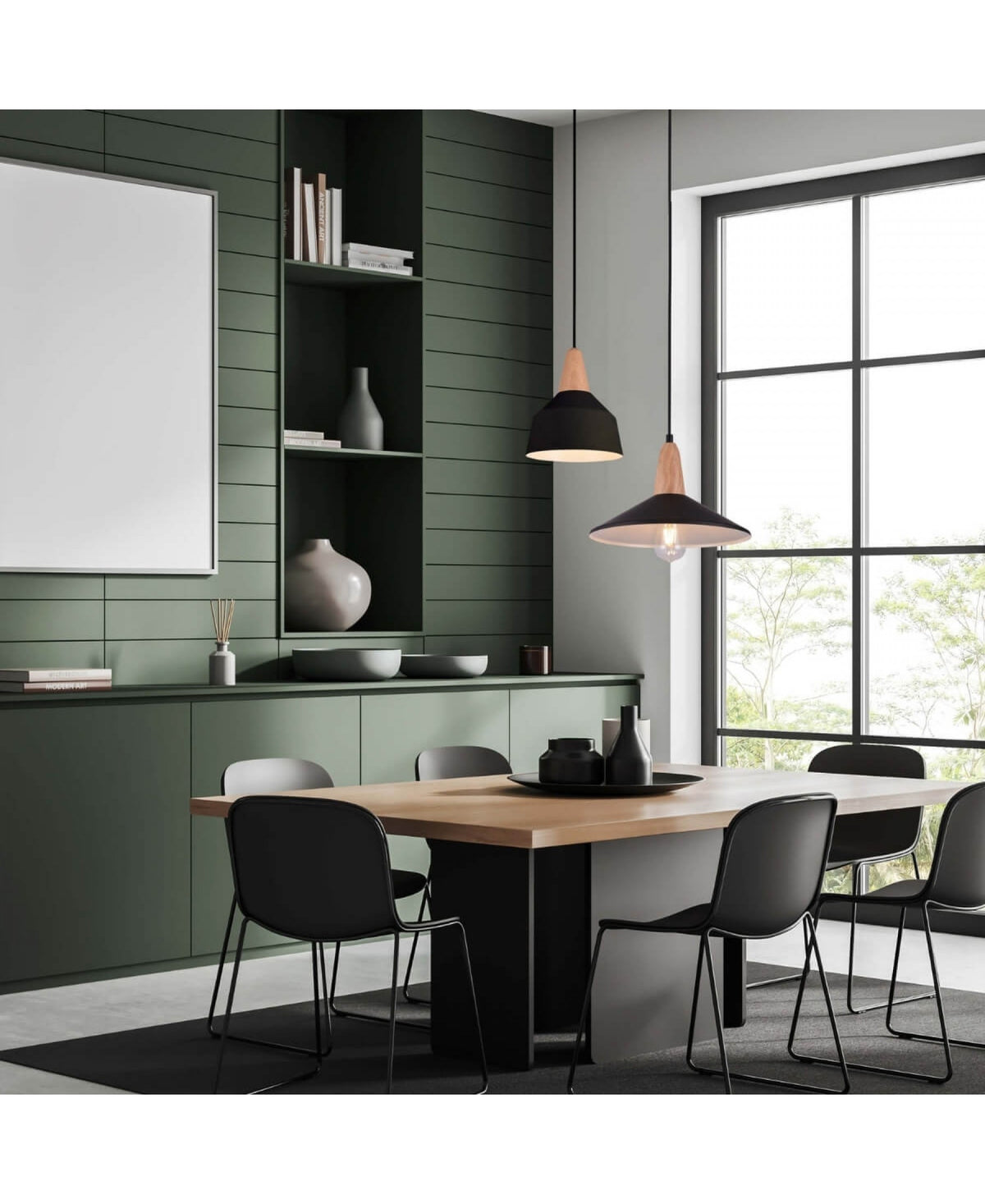 Suspension ZAMBELIS D330 E27 DESIGN Noir Mat Sans Source 180085