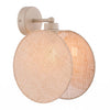 Suspension Motif beige, tissu rotin