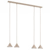 Suspension Elit 4 lumières beige, H 12 cm