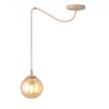 Suspension Gigi beige, verre ambré