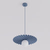 Suspension Umbra bleue, verre blanc