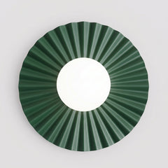 Applique murale Umbra verte, verre blanc, P 25 cm