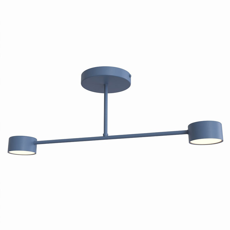 Plafonnier Halo 2 lumières bleu