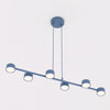 Suspension Megara 6 lumières bleue