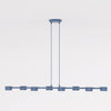 Suspension Megara 8 lumières bleue