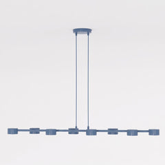 Suspension Megara 8 lumières bleue