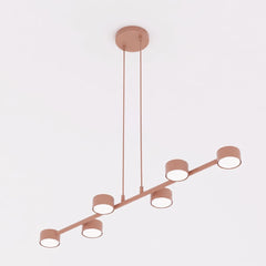 Suspension Megara 6 lumières corail