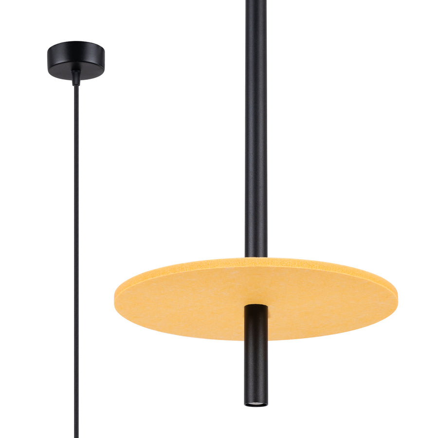 Lampe suspendue FELTRO 1 Jaune / noir