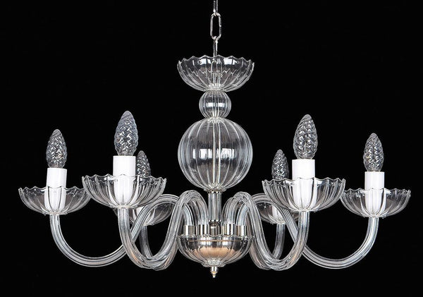Clear glass chandelier EL251600