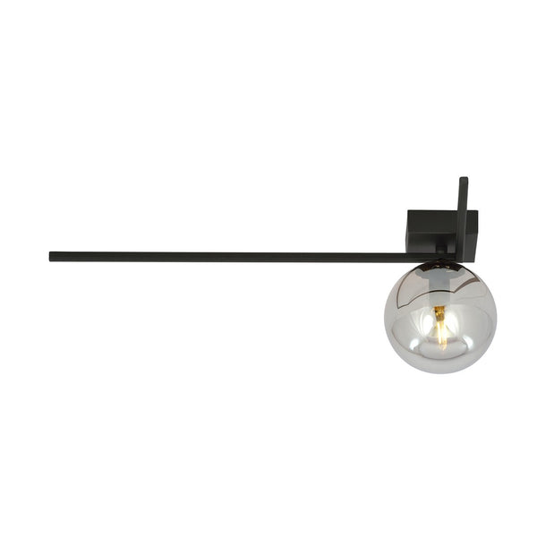 Imago 1-light ceiling lamp black, graphite glass, version F