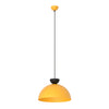 Lunaro 1-light pendant lamp, black and orange