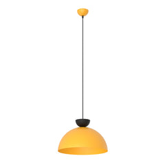 Lunaro 1-light pendant lamp, black and orange