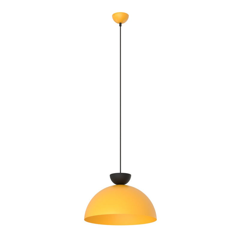 Lunaro 1-light pendant lamp, black and orange