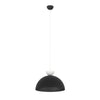 Lunaro 1-light pendant lamp in black and white, size L