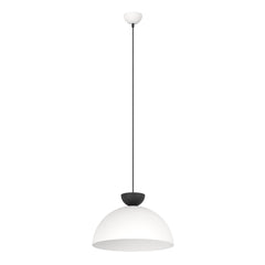 Lunaro black and white pendant light, 1 light, size L
